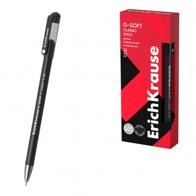 Ручка гел. черная 0,38мм "Бархат"  ЕК 39207