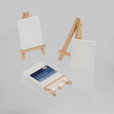 Набор мини-мольберт "Студия", 12 см, мини-холст 6х8 см