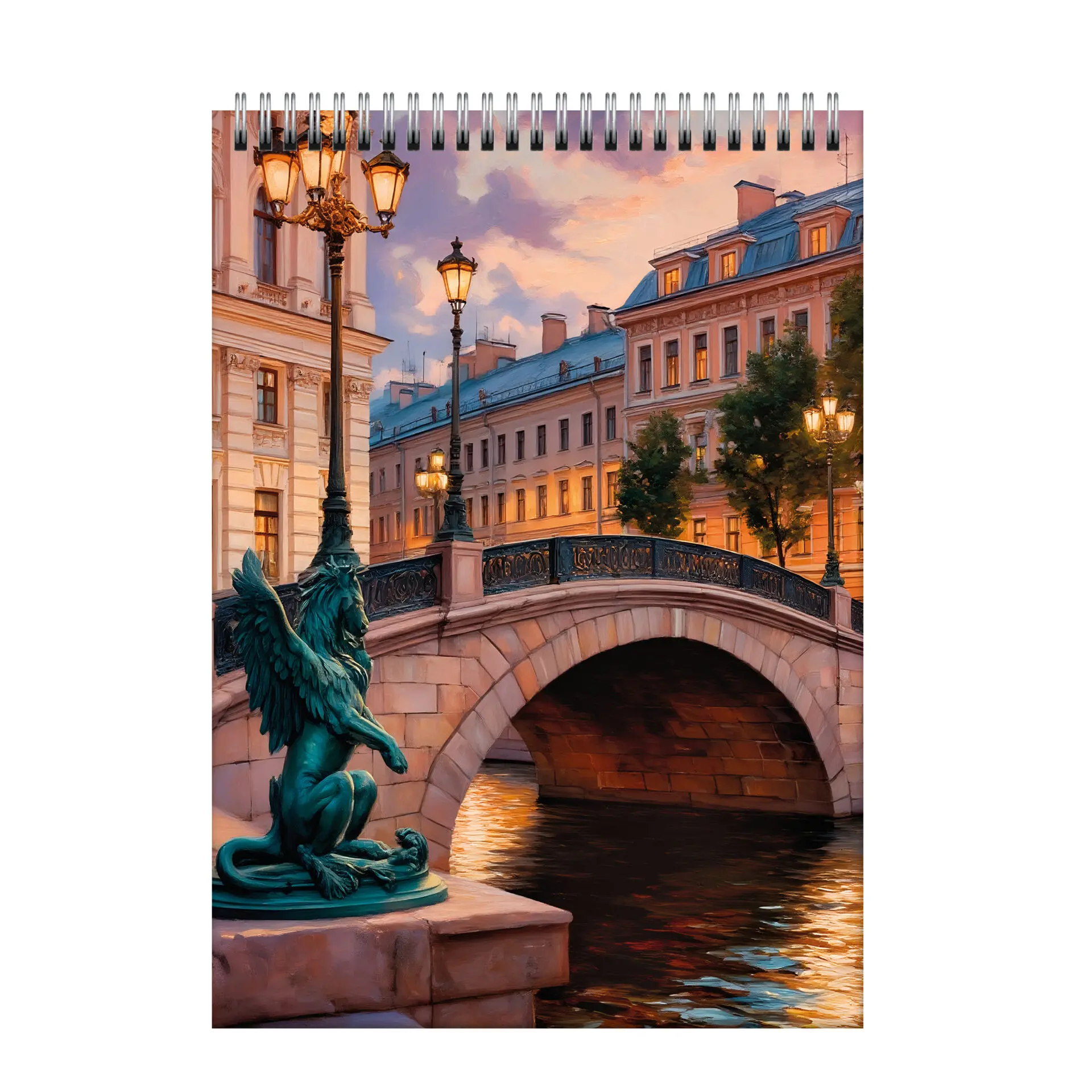 Блокнот А5 60л. кл. на греб. "Волшебный город 2"  БСК560445