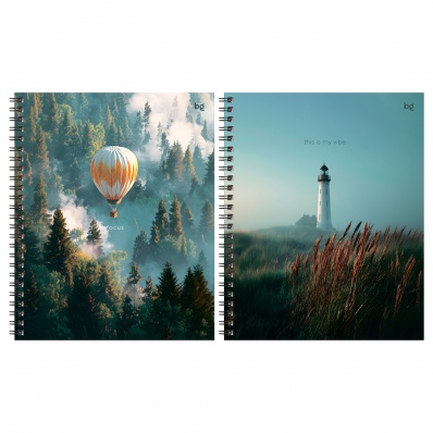 Тетрадь 96л. кл. на спир. BG "Туманность" ТТ5гр96_лм 67201