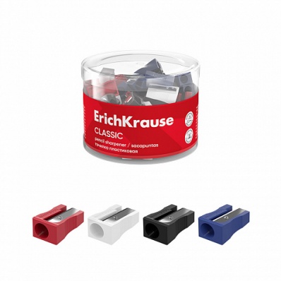 Точилка 1отв., пластик., Легкая заточка ассорти ЕК 63781