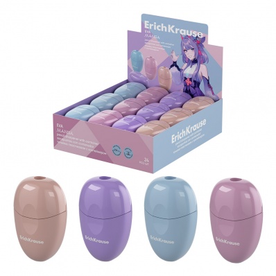 Точилка 1отв., с контейн. ЕВА, Аниме  ассорти ЕК 60036