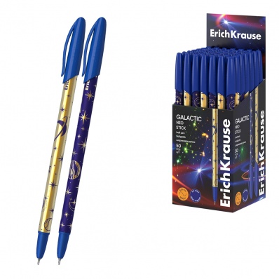 Ручка шар. синяя 0,7мм "Neo Stick Galactic", ассорти ЕК 63100
