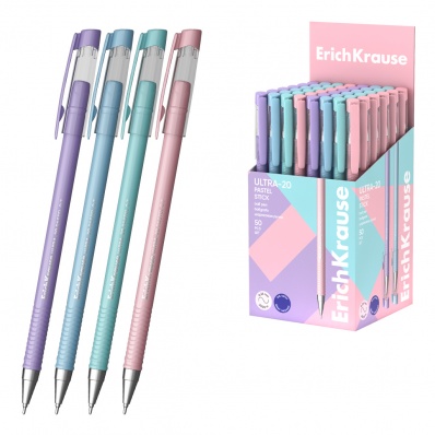 Ручка шар. синяя 0,7мм "Ultra-20 Stick Pastel" EK 63111