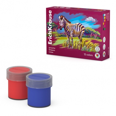 Гуашь 12цв. Сафари  с УФ защитой ЕК 61423