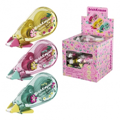 Корректир. лента 5мм*6м Цветочная душа с печатью на корпусе  ЕК 63169