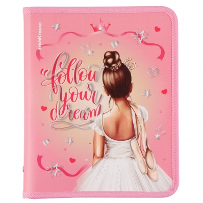 Папка д/тетр. А5 на молнии "Пуанты" ЕК 61195