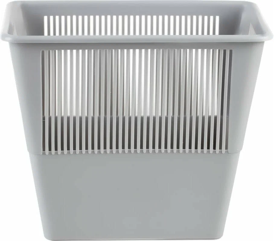 Корзина д/бумаг 12л. прямоугольна, сетчатая, серая  КР32