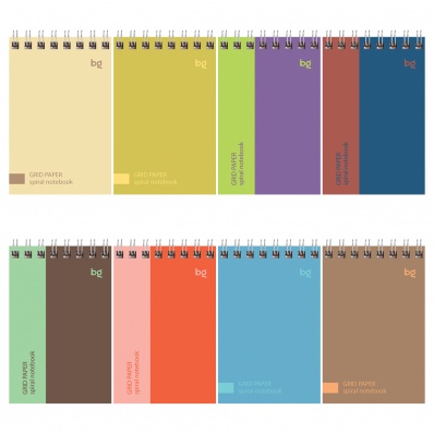 Блокнот А7 40л. кл. на греб. "Моноколор"  Б7гр40 62547