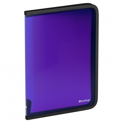 Папка д/тетр. А4 на молнии, Berlingo 500мкм, фиолетовая  Anm_04007_b