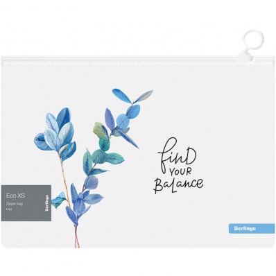 Папка на молнии А4 "ЭКО" Berlingo 180мкм ZBn_A4802