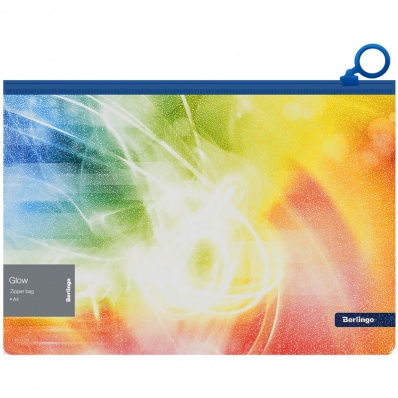 Папка на молнии А4 Berlingo "Светится" 180мкм с рисунком ZGn_A4971