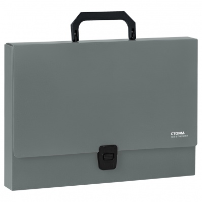 Портфель 1 отделение "Стандарт" СТАММ, серый ММ-30896