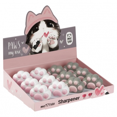 Точилка 1отв. с контейн. пластик. "Маленькая лапка" ассорти MS_65654