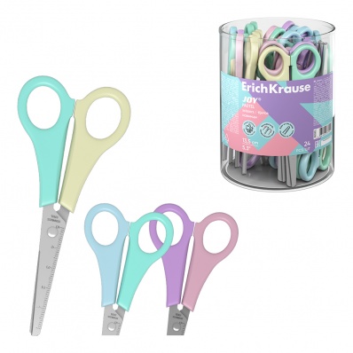 Ножницы 13.5см "JOY пастель" ассорти ЕК 56920