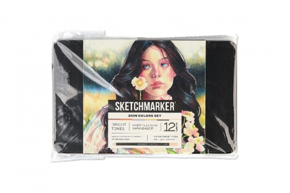 Набор цветных карандашей "Отенки кожи", 12цв, жестяной пенал