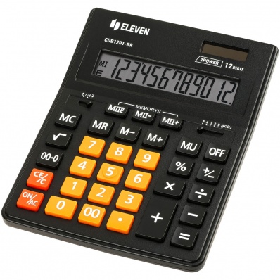 Калькулятор 12p "Eleven" 155*205мм черный/оранжевый  CDВ1201-BK/OR
