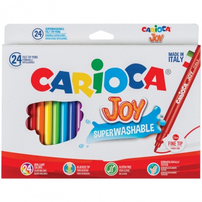 Фломастеры 24цв. "Радость" Carioca смываемые  40615
