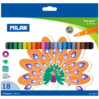 Фломастеры 18цв. "MILAN" смываемые  06F18