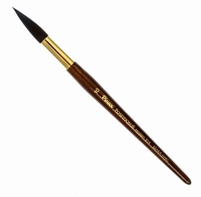 Кисть белка микс №10, Pinax POSEIDON круглая (короткая ручка)