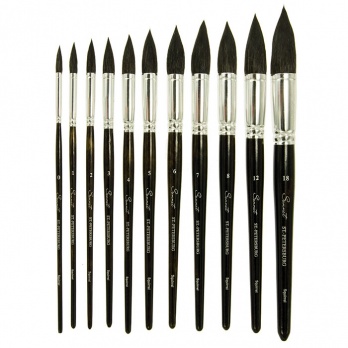 Кисть  белка кр. №12  корот. ручка Сонет (2412)