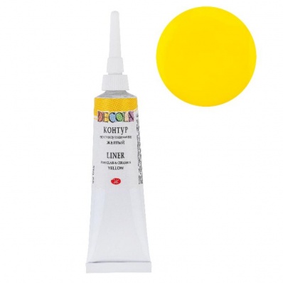 Контур по стеклу и керамике Декола  Желтый 18мл.