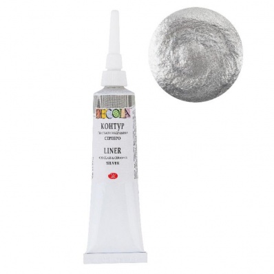 Контур по стеклу и керамике Декола Серебро 18мл.