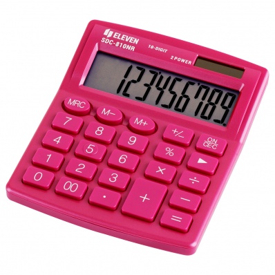 Калькулятор 10p "Eleven" 127*105мм розовый SDC-810NR-PK