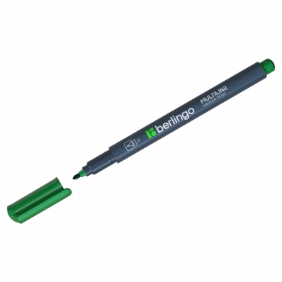 Маркер перм. зелёный Berlingo "Multiline PE100",  1мм PM6323