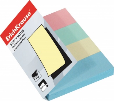 Этикетки-закладки самоклеящ. (75*25мм) 4*100л. (флажки) бумаж.  ЕК 7325