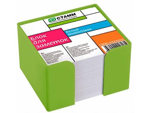 Блок д/записей 80*80*50 белый в зелен. подст. KIWI ПВ90