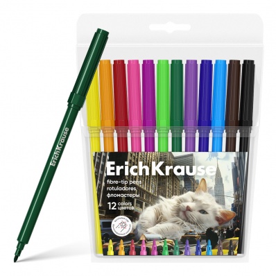 Фломастеры 12цв. "Коты большого города"  EK 62990