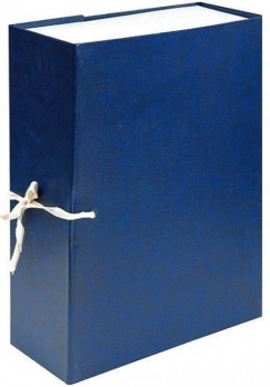 Короб архивный 100мм бумвинил, на завязках собран., ассори ВВ91100