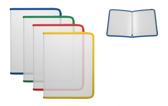 Папка на молнии А4+ "Clance Clear" ассорти 47081