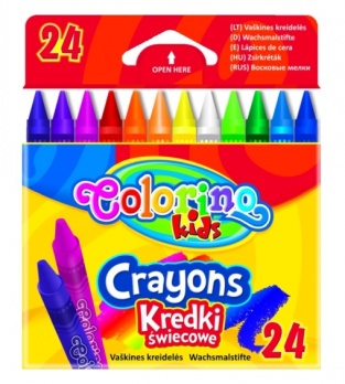 Мелки восковые 24цв. "Coloring kids"