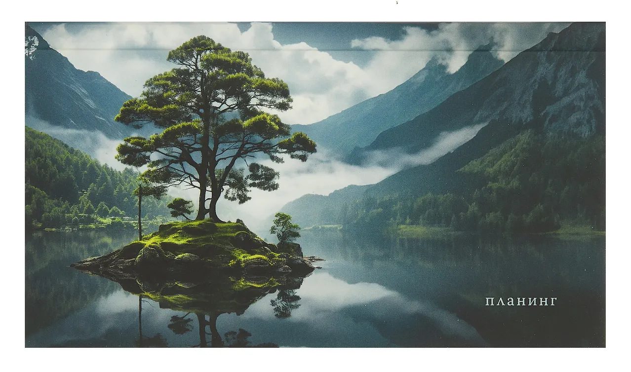 Планинг недатир. карман. 64л. "Остров туманов", soft touch  ПК2566411