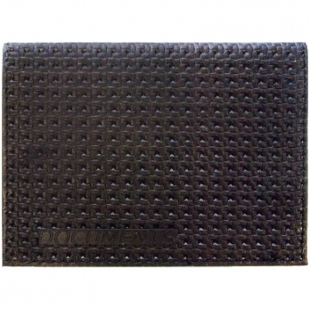 Обложка д/автодокументов "Office Space" кожа тип 3, черный, рыжий, бордо, плетенка  KAv_1656