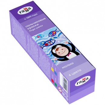 Краски пальчиковые  4бан/40мл. "Малыш" Гамма 2908191