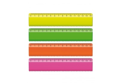 Линейка 15см с волнист. краем NEON ассорти ЛН170