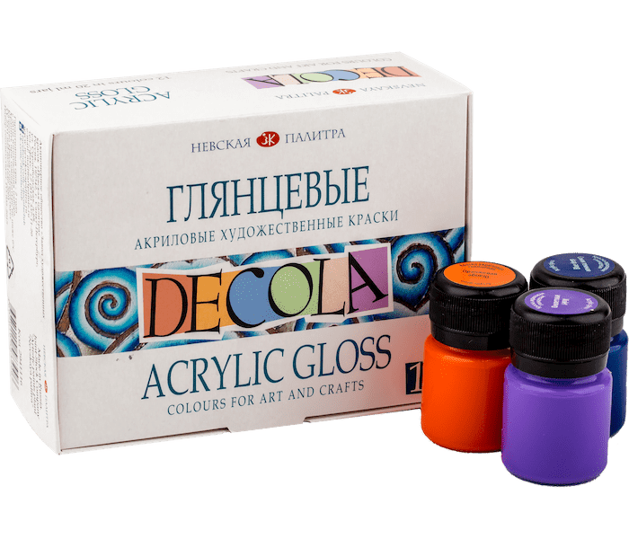 Набор акриловых красок "Decola" глянцевые, 12х20 мл  2941116