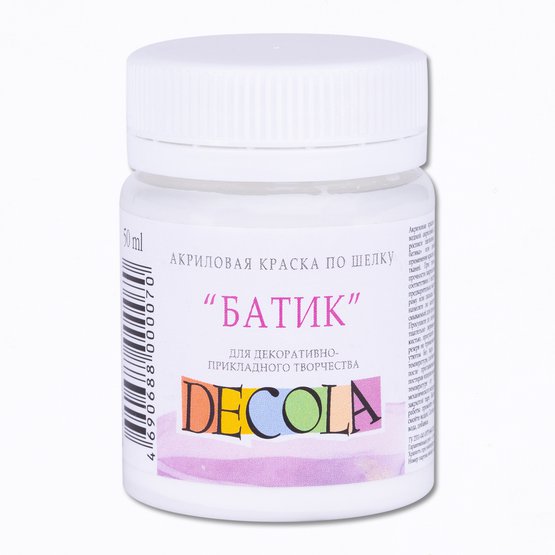 Акрил шелк (батик) Dekola белая 50мл (104)