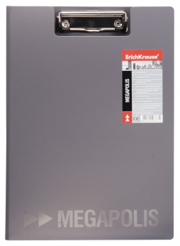 Планшет с прижимом серый "Megapolis"  EK 3877