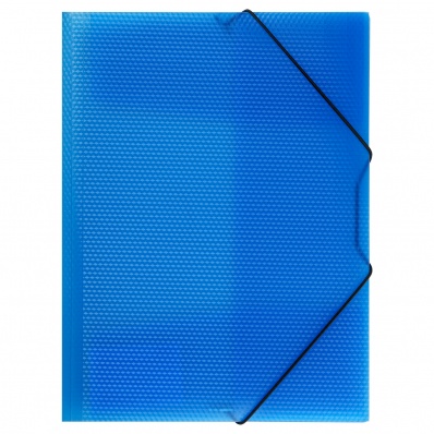 Папка на резинках "Кристалл" синяя, 500мкм СТАММ  ММ-30762