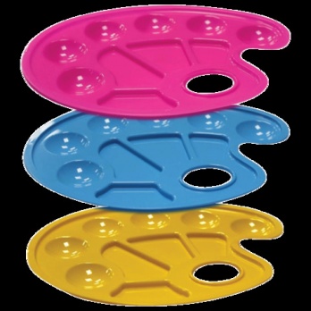 Палитра пласт. овальная ассорти ПА10