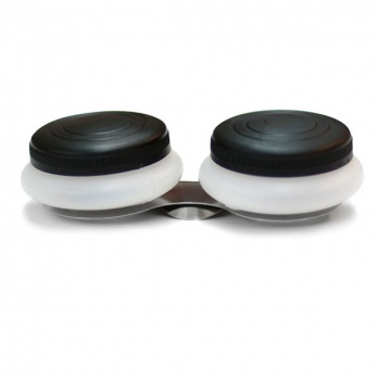 Масленка пласт. двойная с крышкой 1,7мм  А11004