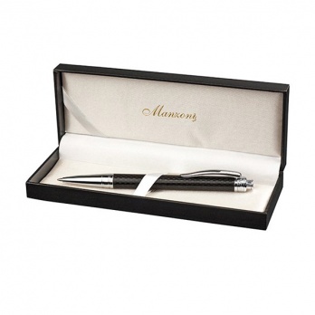 Ручка шар. "Livorno" черн. клетка корп., к/з. фт.    LVRBC-BM