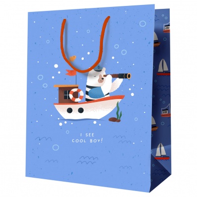 Пакет бум./ламин. 26*32*12см "Я вижу крутого парня"  MS_52163