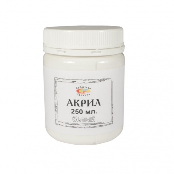 Грунт акриловый, белый, "Сибирская Палитра" 250 мл.