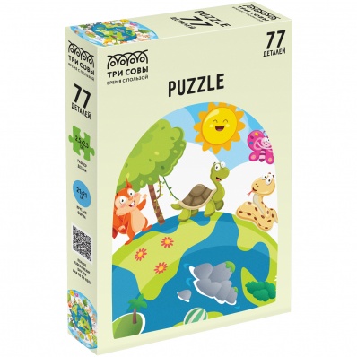 Пазлы 77 эл. "Животные планеты"  ТРИ СОВЫ    ПК77_54616