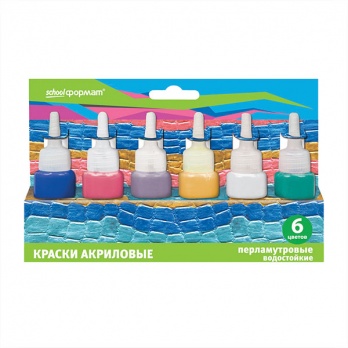 Акрил Color game  27мл. 6 цв. перл.  КА6ПР-ИЦ